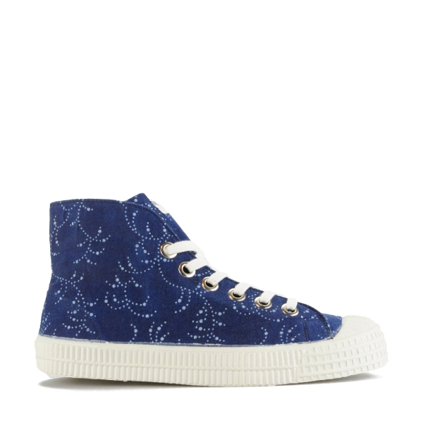 Men's Novesta S.D. print Flat Shoes Blue | 5HeBf53r5bX